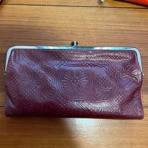 Burgundy Hobo Clutch